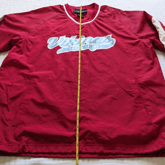 Holloway Pullover Windbreaker Jacket Mens Medium Red Vikings North Salinas Y2K - Picture 7 of 8